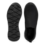 Championes Skechers Go Walk Flex Impeccable II, color negro, sin cordones, con capellada tejida y paneles de Gore-Tex. Incluyen plantilla Skechers Air-Cooled Goga Mat y media suela con amortiguación ULTRA GO.