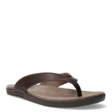 Sandalias tipo ojotas de cuero color marrón, con plantilla anatómica y suela de goma.