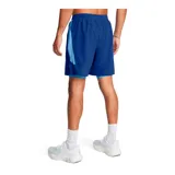 Short de running Under Armour Launch 7 2N1, color azul con detalles en celeste.