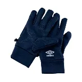 Guantes deportivos Umbro color azul marino con logo de la marca en blanco.