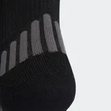 Medias deportivas Adidas Performance Training de largo medio, color negro con detalles en gris.