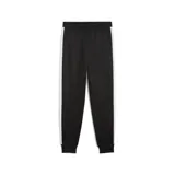 Pantalón deportivo Puma T7 Always On Track, color negro con franja lateral blanca y logo bordado en el muslo.