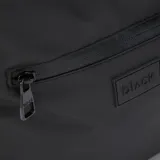 Bolso bandolera negro con correa ajustable y desmontable.