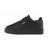 Zapatillas urbanas Puma Shuffle Downtown, color negro con detalles dorados.