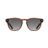 Lentes de sol Indie modelo Palm, con marco color sepia y lentes grises degradé polarizadas.