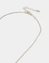 Set de tres collares plateados con dije de mariposa con strass y dije BFF.