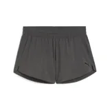 Short deportivo Puma color gris oscuro, de corte clásico con cintura elástica y logo estampado en la pierna.