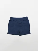 Boxer negro con rayas horizontales grises y cintura elástica negra.