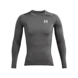 Remera de compresión Under Armour ColdGear de manga larga, color gris, con logo en el pecho y cuello redondo.