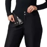 Pantalón de esquí Columbia Bugaboo para mujer, color gris oscuro. Cuenta con tecnología Omni-Tech impermeable y transpirable, tecnología Omni-Heat reflectante, cintura ajustable, bolsillos con cierre, polaina interna y dobladillo reforzado.