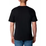 Remera negra de algodón con logo de Columbia en el pecho.