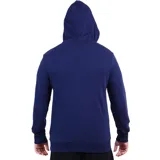 Sudadera tipo canguro negra con capucha y bolsillo canguro frontal. Presenta el logo de Diadora en blanco en el pecho.