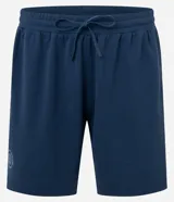 Bermuda deportiva para hombre marca Get Over, confeccionada en microfibra de poliéster. Presenta cintura elástica con cordón ajustable, bolsillos laterales y un diseño texturizado con estampa localizada.