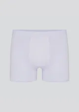 Pack de dos bóxers largos, uno blanco y otro negro, confeccionados en algodón y elastano, con cintura elástica personalizada.