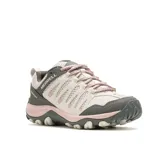 Zapatillas de senderismo Merrell Crosslander 3, color gris claro con detalles en gris oscuro y rosa.