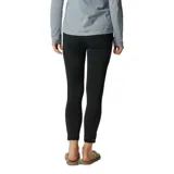 Calza deportiva negra de tiro alto, confeccionada en poliéster reciclado y elastano, con tecnología Omni-Wick™ y bolsillo lateral en la pierna.