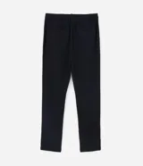 Pantalón de vestir negro para hombre, corte skinny, confeccionado en media malla.
