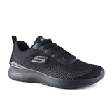 Championes deportivos Skechers Skech-Air Dynamight, color negro, con cordones, capellada textil, plantilla Skechers Memory Foam y entresuela con cámara de aire Skech-Air.