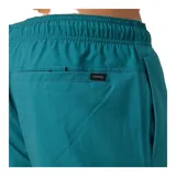 Short de baño de material ligero en color verde, con ajuste elástico y cordón.
