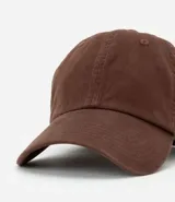 Gorro de béisbol color beige, de algodón.