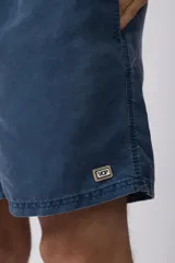 Short de baño gris con cintura elastizada y cordón ajustable. Tiene bolsillos laterales y logo de la marca en la pierna derecha.