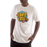 Remera azul marino de manga corta con estampado del logo de Santa Cruz en el frente.