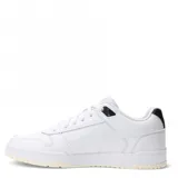 Zapatillas deportivas de cuero en colores negro y verde, con detalles en blanco y diseño moderno.