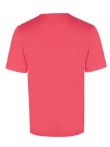 Remera celeste de algodón orgánico, corte regular fit, con cuello redondo y bolsillo en el pecho con logo bordado de la marca.