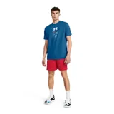 Short deportivo Under Armour UA Zone 7, color negro con logo blanco estampado en la pierna izquierda.