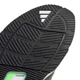 Championes Adidas grises con detalles en negro y verde.