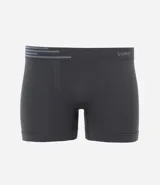 Calzoncillo bóxer masculino Lupo, confeccionado en microfibra color gris con cintura elástica y logo de la marca.