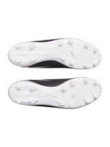 Championes de fútbol Under Armour Shadow Select 3 FG, para unisex. Diseño en degradé de blanco a negro con detalles en rojo y logo de la marca en el lateral. Suela blanca con tapones.