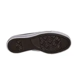 Zapatillas Converse Chuck Taylor All Star con plataforma, de cuero sintético negro, con cordones blancos y suela de goma blanca.