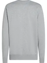 Sweater gris de cuello redondo marca Tommy Hilfiger, con logo bordado en el pecho. Confeccionado en algodón.