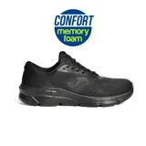 Championes deportivos Joma Degass Lady 2501, color negro, con capellada de malla transpirable y tecnología VTS para ventilación. Cuentan con plantilla de espuma viscoelástica y suela de phylon ultraligera.