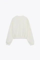 Sudadera azul marino de cuello redondo y manga larga con estampado frontal que dice "New South Wales Sydney 1985 Bondi Beach" en color blanco.