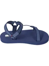 Sandalias Tommy Jeans azul marino con tiras de tela con logo de la marca y suela de goma.