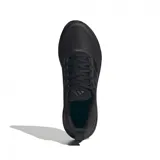 Championes Adidas Runfalcon 5 para hombre, color negro con las tres tiras laterales en negro brillante.