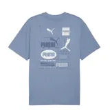 Remera celeste de algodón con logo de Puma estampado en el pecho.