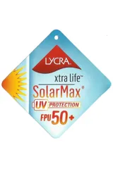 Bombacha de baño de corte clásico color negro, con tiro alto y forro en la parte delantera, confeccionada con tela LYCRA® XTRA LIFE™ que ofrece protección UV.