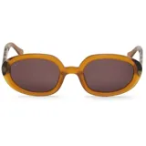 Lentes de sol Mr Boho modelo Solarte, con montura color miel y lentes marrones.