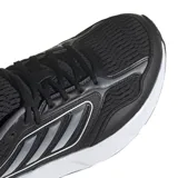 Championes Adidas Galaxy Star negros con detalles plateados y suela blanca.