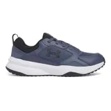 Championes Under Armour Charged Edge para hombre, color negro con detalles en verde flúor y suela blanca. Ideales para entrenamiento en gimnasio o al aire libre.
