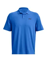 Remera polo Under Armour Matchplay para hombre, color gris jaspeado con logo negro en el pecho.