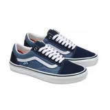 Zapatillas Vans Skate Old Skool, color azul con detalles en azul marino y blanco.