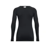 Remera Under Armour Coldgear negra de manga larga con logo estampado en el pecho.