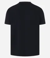 Remera verde oscuro de corte slim, cuello redondo y manga corta. Confeccionada en algodón texturizado.