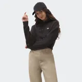 Buzo negro corto con capucha y cordón ajustable, logo de Dickies bordado en el pecho, puños y cintura acanalados.
