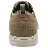 Zapatilla urbana Hush Puppies modelo Port, color tostado, con capellada de cuero y malla, cordones y suela con tecnología ZeroG de EVA.