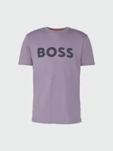 Remera de algodón gris con logo de la marca en el frente, corte regular.